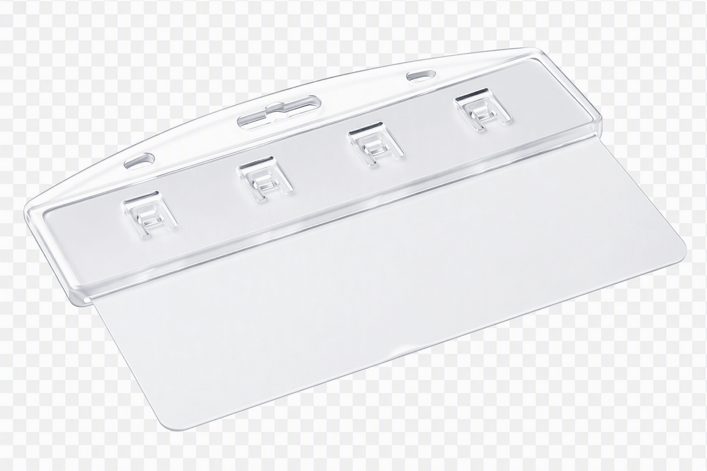 Enclosed Rigid Half ID Card Holder - Landscape