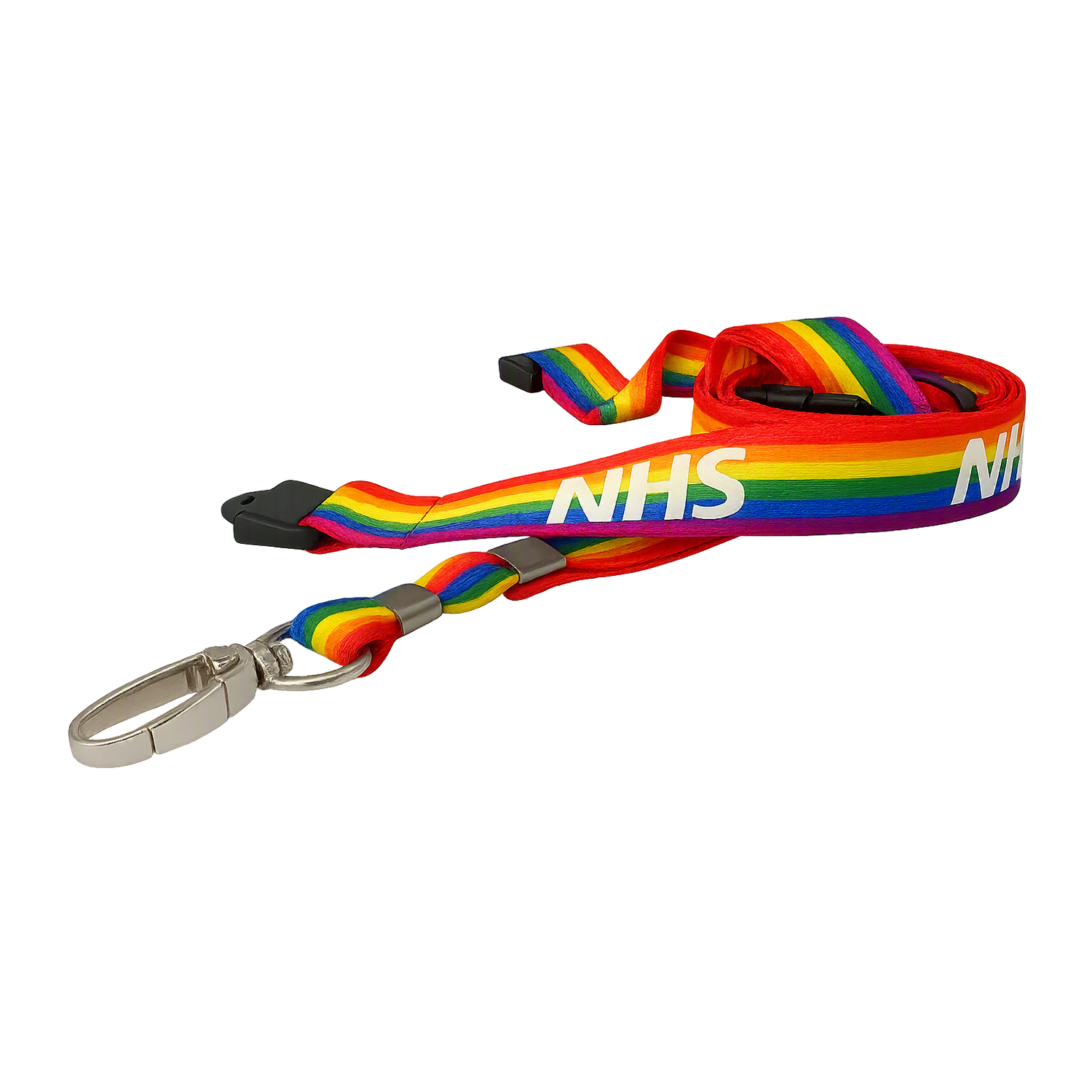 NHS Rainbow Style Lanyard With Lobster Clip