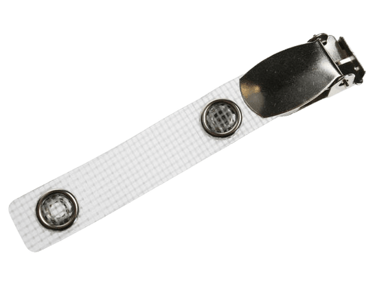 ID Card Clip With Metal Popper Strap