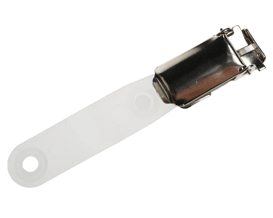 Lever ID Card Clip With Nylon Strap & Plastic Popper