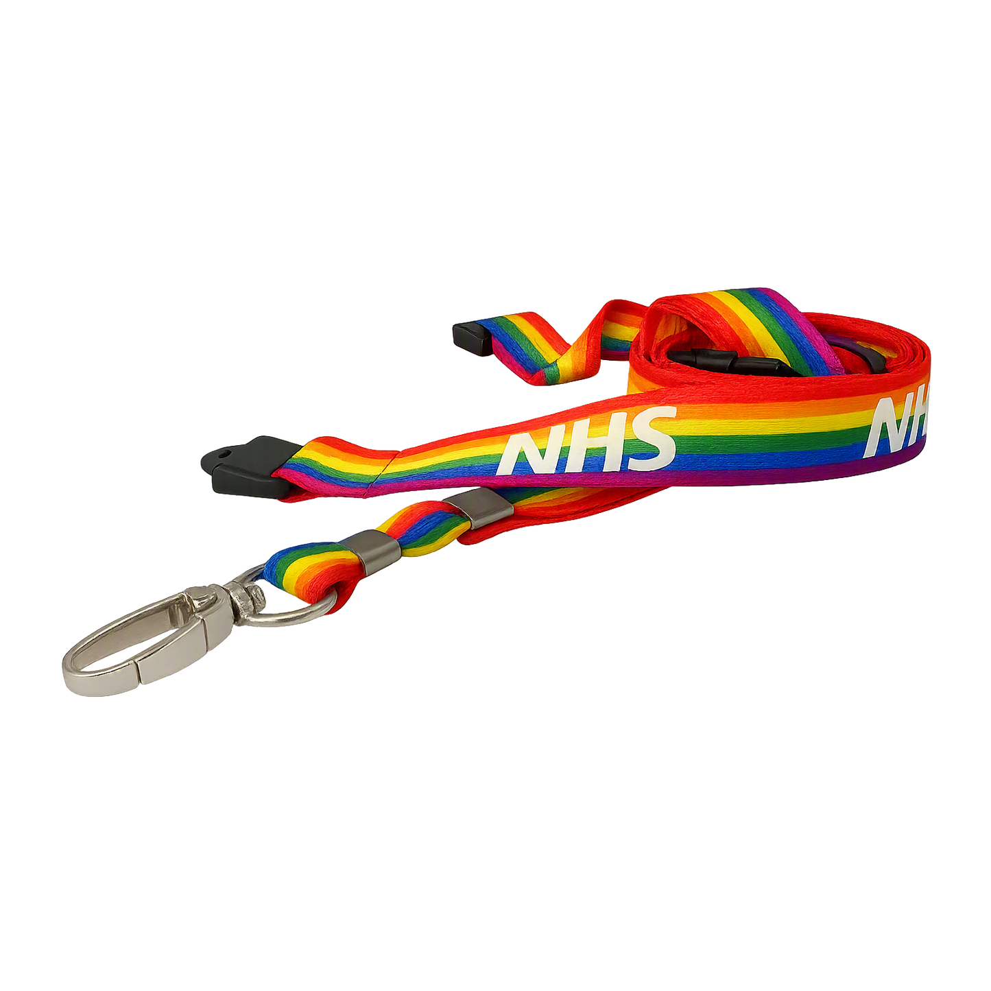 NHS Rainbow Style Lanyard With Lobster Clip