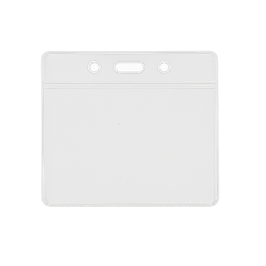 Clear Landscape vinyl ID card holder on a transparent background