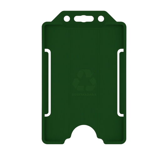 Green portrait ID card holder on a transparent background