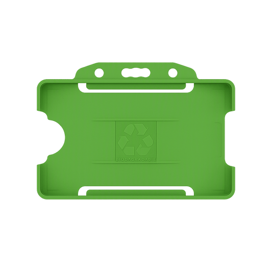 Light green landscape ID card holder on a transparent background